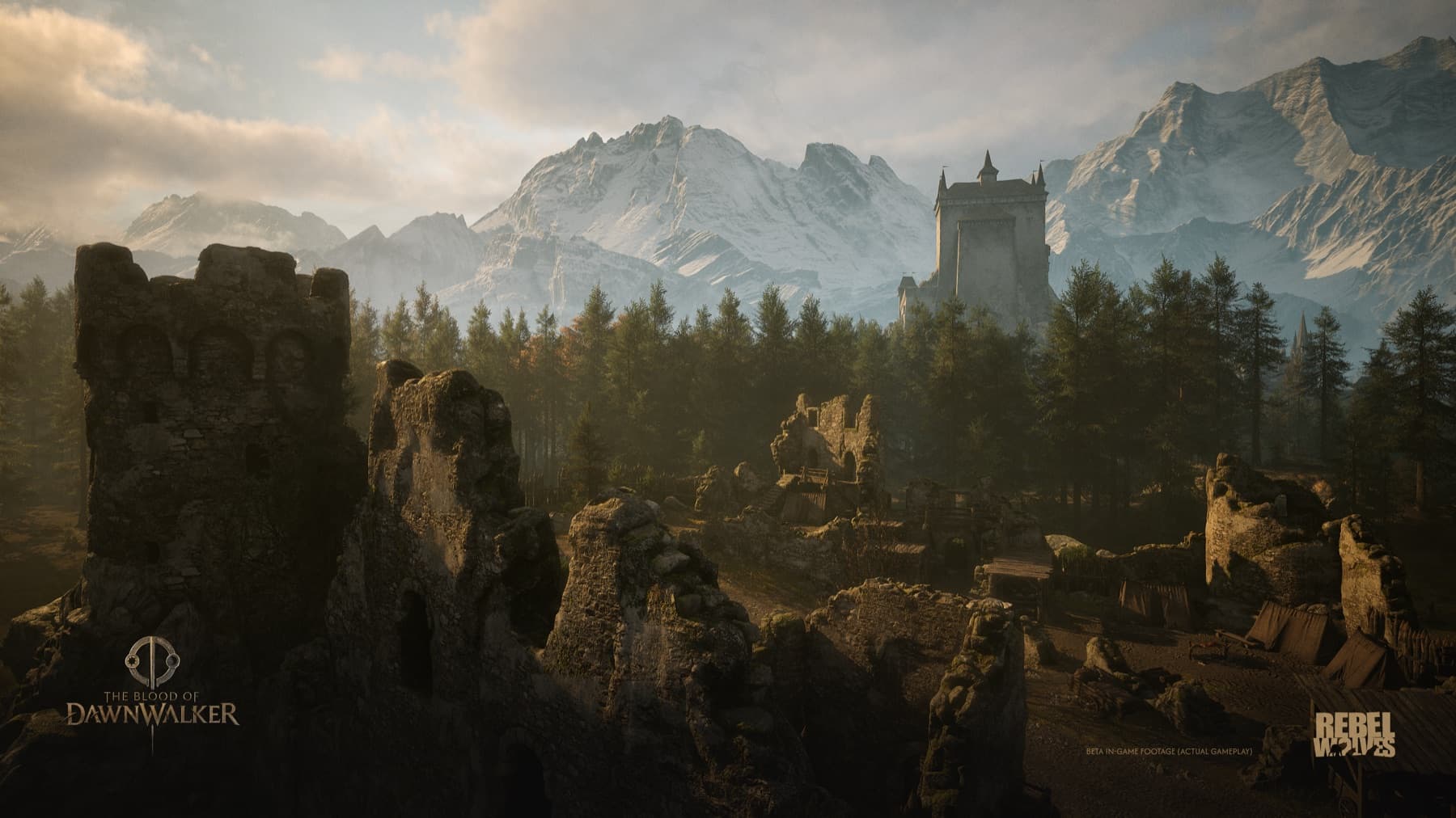 Mountain ruins and forests in Vale Sangora